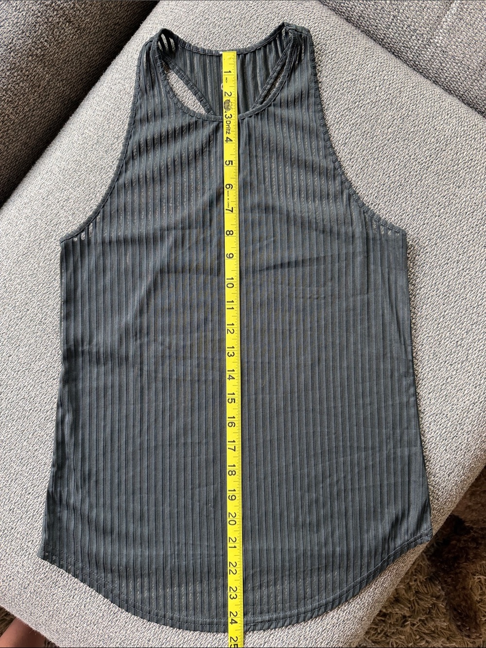 ALO Yoga Black Ribbed Racerback Tank - Picture 6 of 6